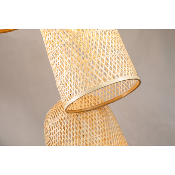 Bayou Breeze 3 Lights Wicker Rattan Foyer Pendant Light & Reviews Wayfair